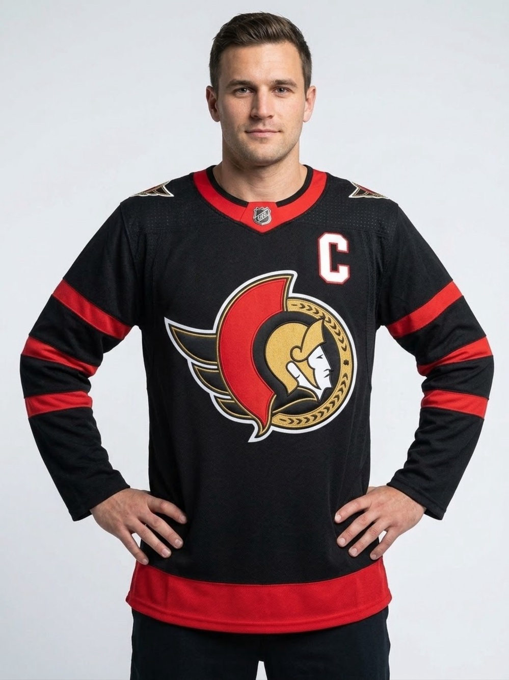 NHL-Adidas Men's Ottawa Senators Brady Tkachuk Captain Jersey #7 - Sz 52